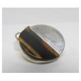 Modernist Sterling Silver & Tiger Eye Pendant