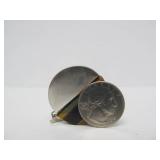 Modernist Sterling Silver & Tiger Eye Pendant