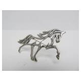 Unworn Sterling Silver Horse Brooch
