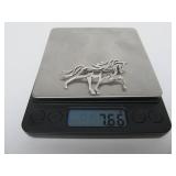 Unworn Sterling Silver Horse Brooch