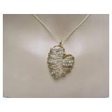 Gold Plated Sterling Silver Heart Pendant Necklace
