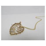Gold Plated Sterling Silver Heart Pendant Necklace