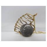 Gold Plated Sterling Silver Heart Pendant Necklace