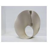 Large Sterling Silver 3D Sculptural Brooch