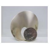 Large Sterling Silver 3D Sculptural Brooch