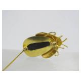Pair of Enameled Sterling Silver Bug/Beetle Brooch Pins