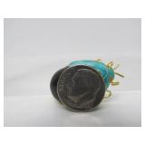 Pair of Enameled Sterling Silver Bug/Beetle Brooch Pins