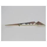 Large Modernist Black & Sterling Silver Brooch