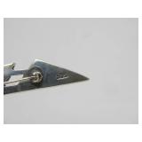 Large Modernist Black & Sterling Silver Brooch