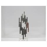 Signed Sculptural Modernist Brooch Pendant by Aaron Rubenstein