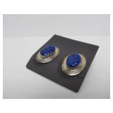 2 Sets of Vintage Unworn Southwestern Sterling Silver Earrings w/Lapis & Azurite