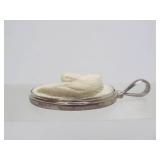 Sterling Silver Pendant w/Carved 3D Horse