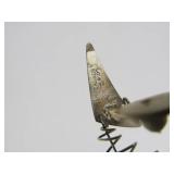 2 Sets of Signed Sterling Silver Abstract Modernist Fish Earrings - Signed Cole