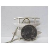 Unworn Retro Vintage MAR Sterling Silver Pendant Necklace w/Pearl