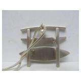 Unworn Retro Vintage MAR Sterling Silver Pendant Necklace w/Pearl