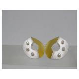 2 Wonderful Signed Sterling Silver & 24K Gold Earring Sets