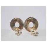 2 Wonderful Signed Sterling Silver & 24K Gold Earring Sets