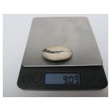 Vintage Sterling Silver Oval Modernist Brooch