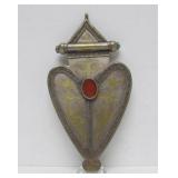 Large Antique Turkman Heart Pendant
