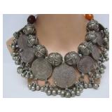 Wonderful Large Antique Bedouin Full of Large Genuine Silver Old Coins