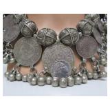Wonderful Large Antique Bedouin Full of Large Genuine Silver Old Coins