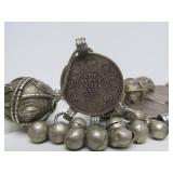 Wonderful Large Antique Bedouin Full of Large Genuine Silver Old Coins