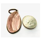 Beautiful signed Vintage .950 Silver & Carved Pink Tourmaline "Forma Livre" Pendant by Burle Marx