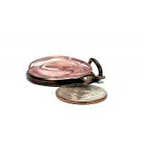 Beautiful signed Vintage .950 Silver & Carved Pink Tourmaline "Forma Livre" Pendant by Burle Marx