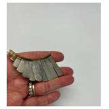 Large Sterling Silver Taxco Wing Brooch