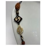 Unusual Large Multi Pendant Tribal Beaded Necklace