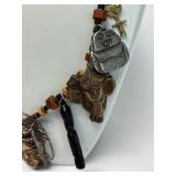 Unusual Large Multi Pendant Tribal Beaded Necklace