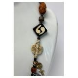 Unusual Large Multi Pendant Tribal Beaded Necklace