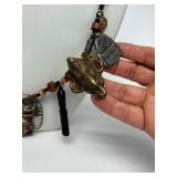 Unusual Large Multi Pendant Tribal Beaded Necklace