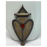 Large Antique Turkman Heart Pendant