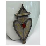 Large Antique Turkman Heart Pendant