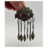Antique Turkman Genuine Silver Pendant