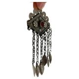 Antique Turkman Genuine Silver Pendant