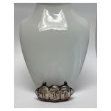 Vintage Hand Carved Tribal Bone Pendant w/Faces