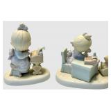 Precious Moments - You Are The Type I Love Figurine & Praise The Lord anyhow - Jonathan & David 1982