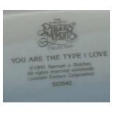 Precious Moments - You Are The Type I Love Figurine & Praise The Lord anyhow - Jonathan & David 1982
