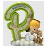 Precious Moments May Emerald Color of Patience with Treasure Chest and Angel Figurine