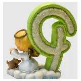 Precious Moments May Emerald Color of Patience with Treasure Chest and Angel Figurine