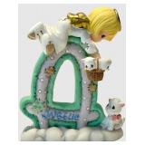 Precious Moments May Emerald Color of Patience with Treasure Chest and Angel Figurine