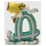 Precious Moments May Emerald Color of Patience with Treasure Chest and Angel Figurine