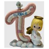 Precious Moments May Emerald Color of Patience with Treasure Chest and Angel Figurine