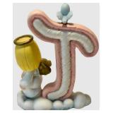 Precious Moments May Emerald Color of Patience with Treasure Chest and Angel Figurine