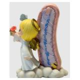 Precious Moments May Emerald Color of Patience with Treasure Chest and Angel Figurine