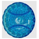 L.E. Smith Divided Dish & Empoli Vintage Glass Decanter