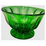 Anchor Hocking & Jeanette Vintage Glass Bowls with Decorative Press Pattern Set of 2