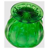 Anchor Hocking & Jeanette Vintage Glass Bowls with Decorative Press Pattern Set of 2